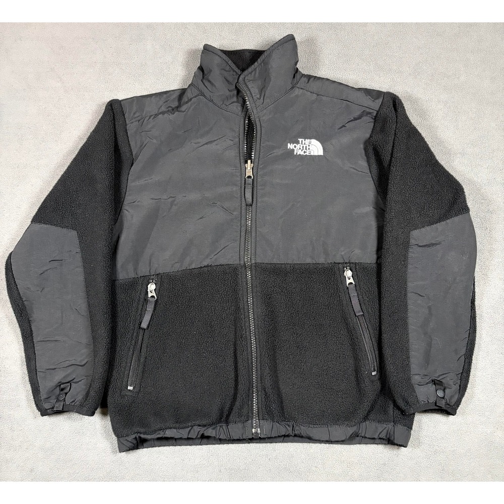 The North Face Denali Fleece Jacket Boys Medium Black Polartec Full Zip